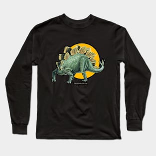 Stegosaurus Cut Out (with Orange Disc) Long Sleeve T-Shirt